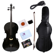 Yinfente 4/4 Electric Cello Spruce Maple Handmade Cello Acoustic Cello Free Cello Bag Cello Bow Black color cellos