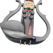 Yinfente Solid Wood Ebony Silent Electric Violin with Professional Pickup & 3-Band EQ, Headless Lightweight, for Beginner or Professional