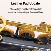 Vetimobato B Flat Tenor Saxophone Black-golden Brass Lacquer Student Bb Tenor Sax Kit for Adults Beginners Intermediate Players with Hard Case Mouthpiece Reeds Neck Strap Cleaning Set (Black Tenor)