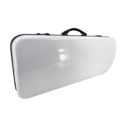 Vetimobato Adjustable Violin Viola Double Case Holds 4/4 Violin & 15-17 Inch Viola Hard Shell Backpack with 4 Bow Holders 2 Back Straps Durable & Lightweight for Musicians(White Carbon Fiber)