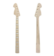 2 PCS Left Hand Bass Guitar Neck 4 string 20 fret 30 Inch Maple fretboard with white block inlays, cream color binding, 38 mm nut, 65mm heel for (oSCjvTnAT_C)