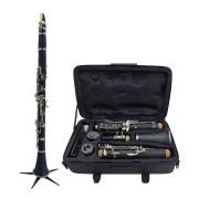 Yinfente Professional Clarinet Bb 17 key Ebonite Wood With Clarinet Case and Accessories