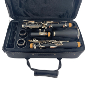 yinfente Professional Student Clarinet Ebonite Body Nickel Plated Key Bb Key 17 key black with Case and parts