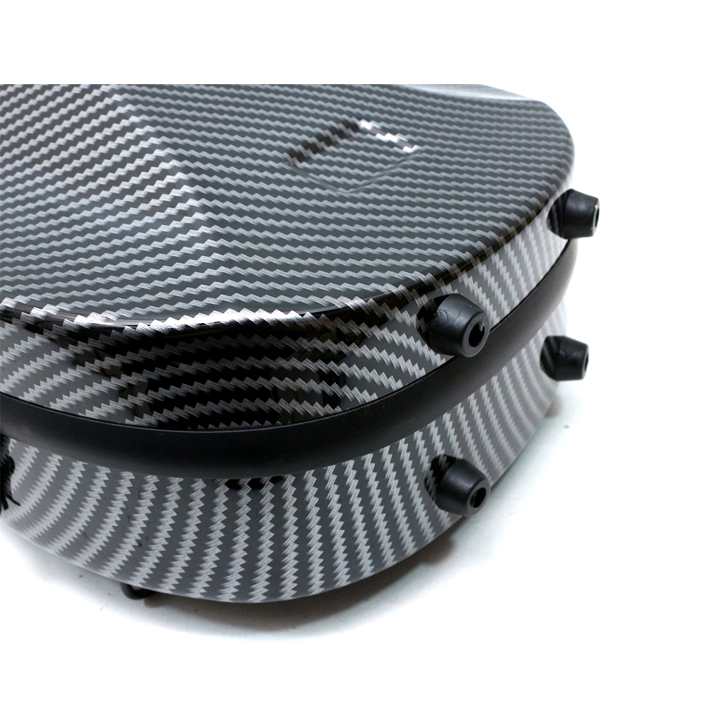  Black Violin Case 4/4 Full Size Carbon Fiber Hard Case for Violin Back Strap  