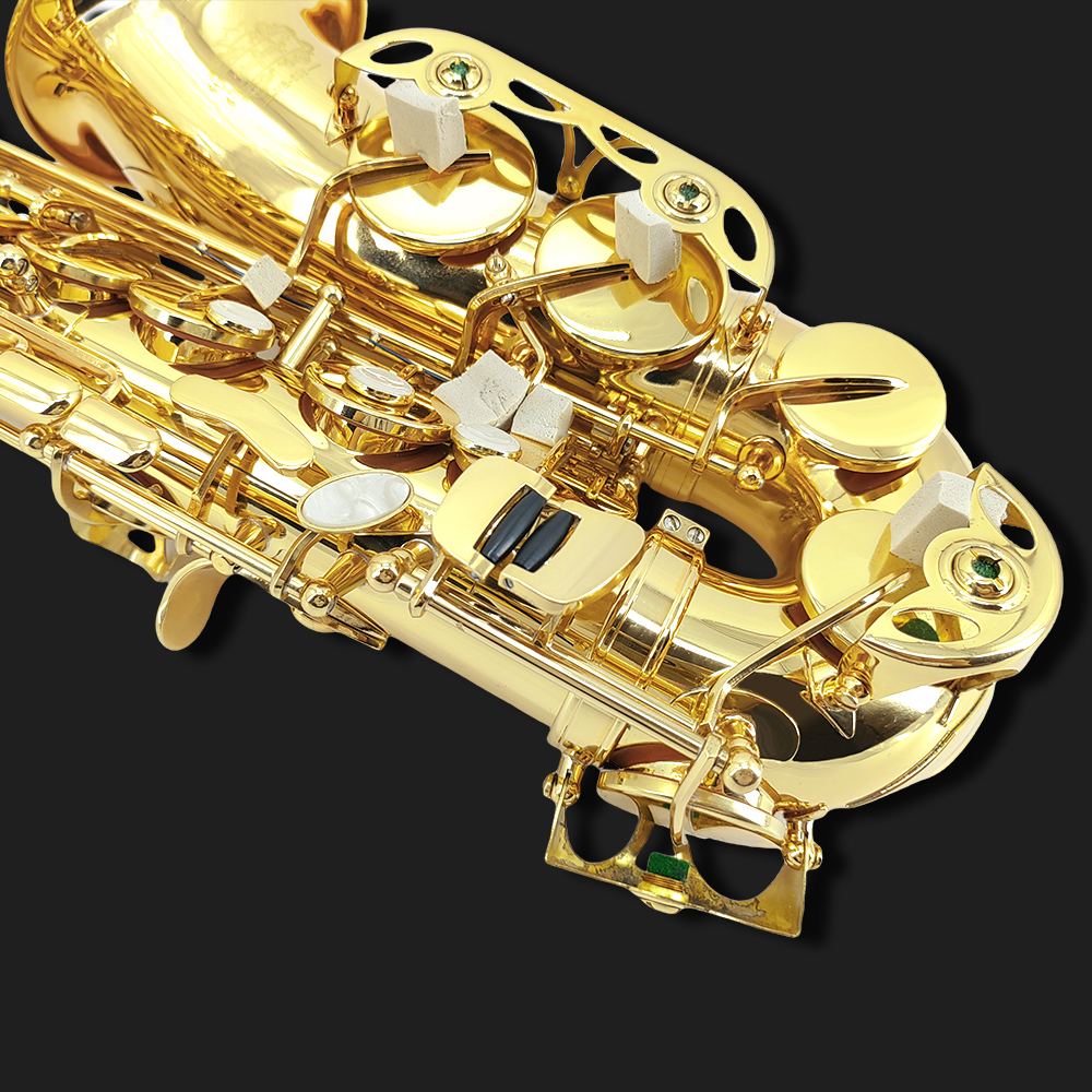 Yinfente Alto Sax Beginner Kit Gold for Adults Student Professional Brass Saxophone with Sax Case Mouthpiece Reeds Gloves Cleaning Cloth & Brush&nbsp;&nbsp;