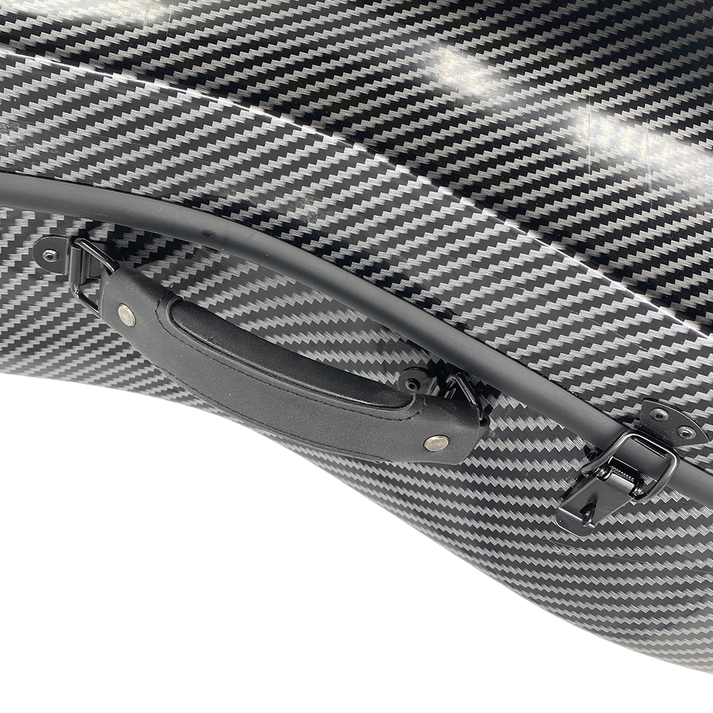 Yinfente Cello Case 1/2 Size Carbon Fiber Lightweight Cello Box with Combination Lock Wheels Straps Strong  