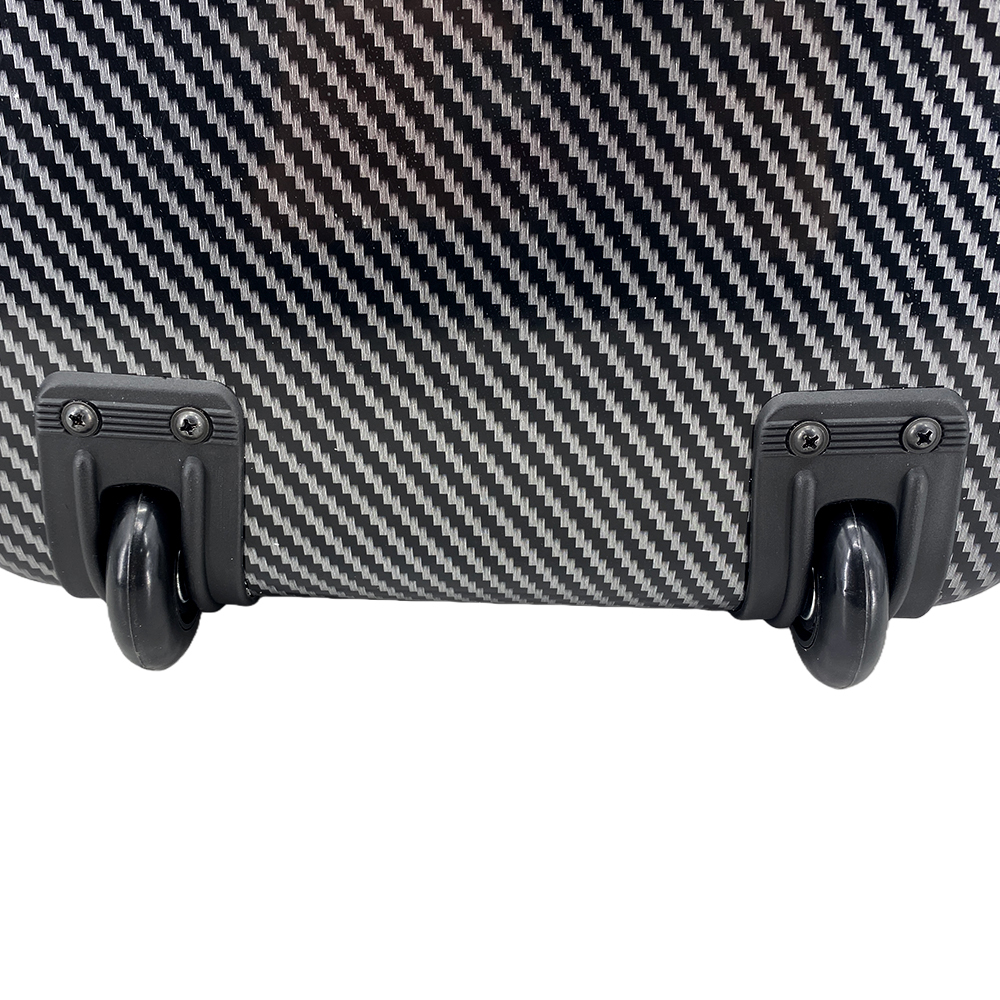 Yinfente Cello Case 1/2 Size Carbon Fiber Lightweight Cello Box with Combination Lock Wheels Straps Strong  