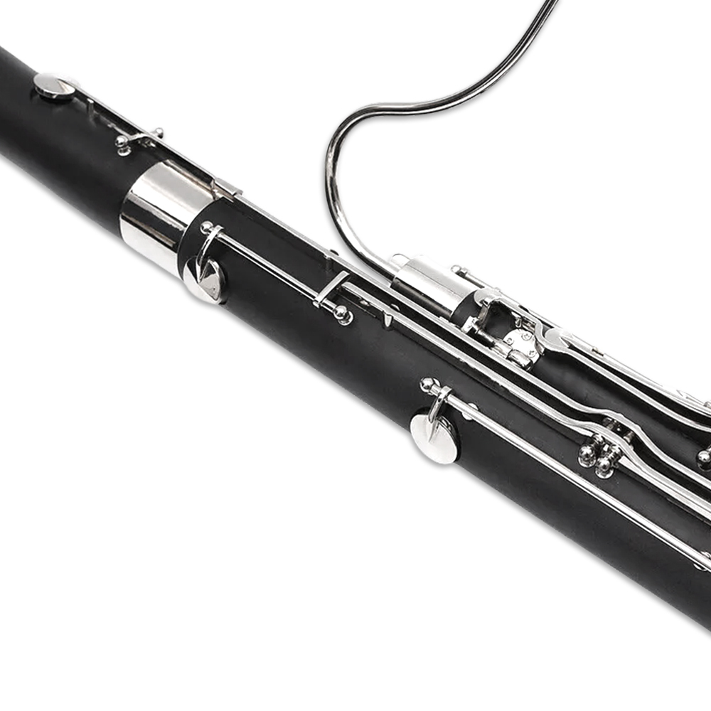 yinfente Ebonite Wood Bassoon C Key 26 Keys Woodwind Instrument with Case Accessories  