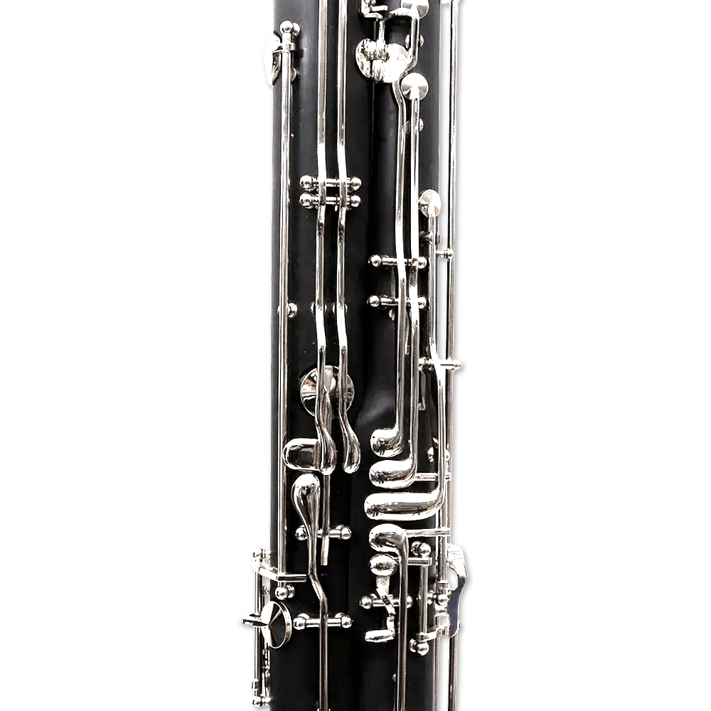 yinfente Ebonite Wood Bassoon C Key 26 Keys Woodwind Instrument with Case Accessories  
