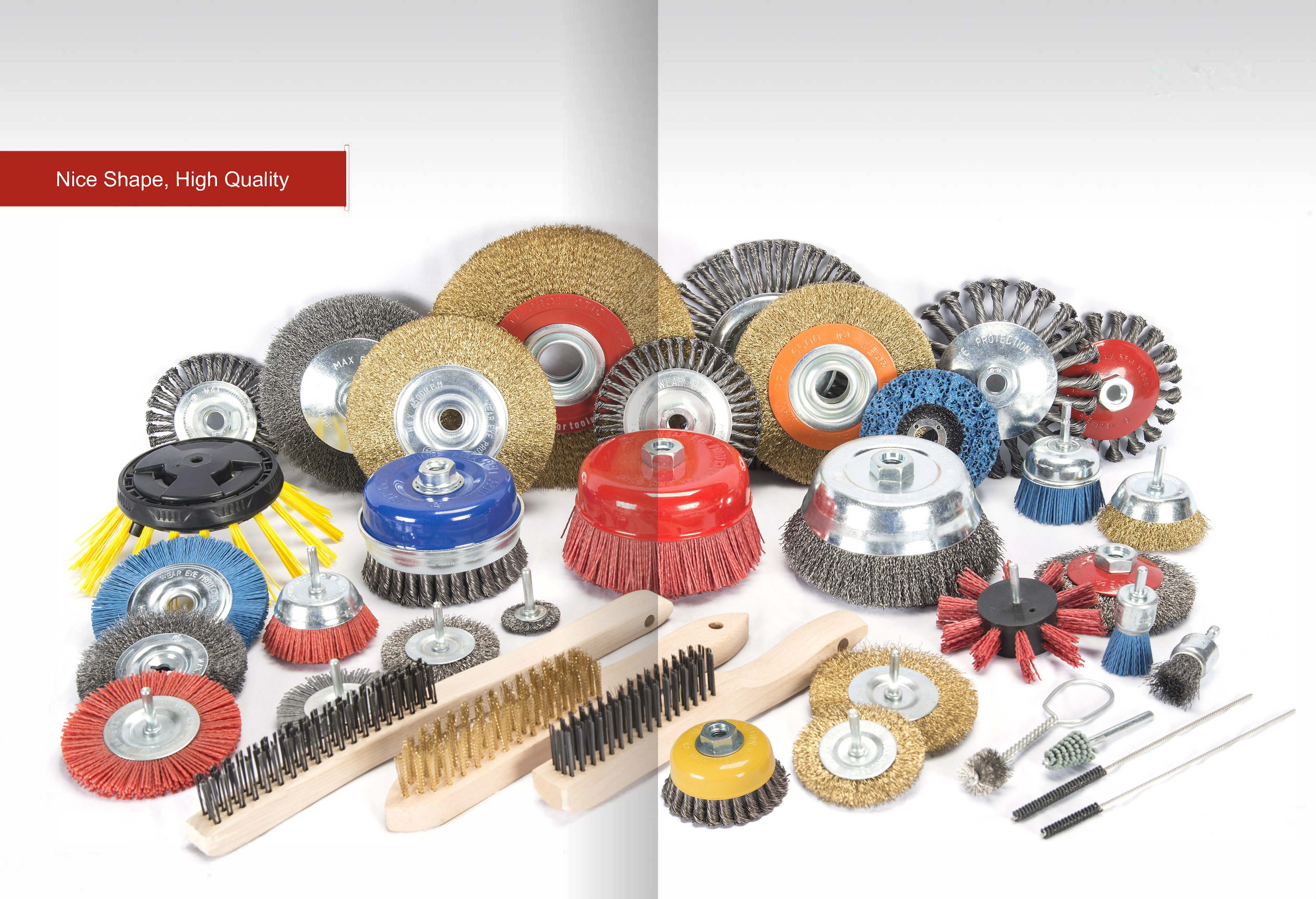 Power Wire Brushes Power Abrasive Nylon Brushes Handle Brushes Friction Brushes