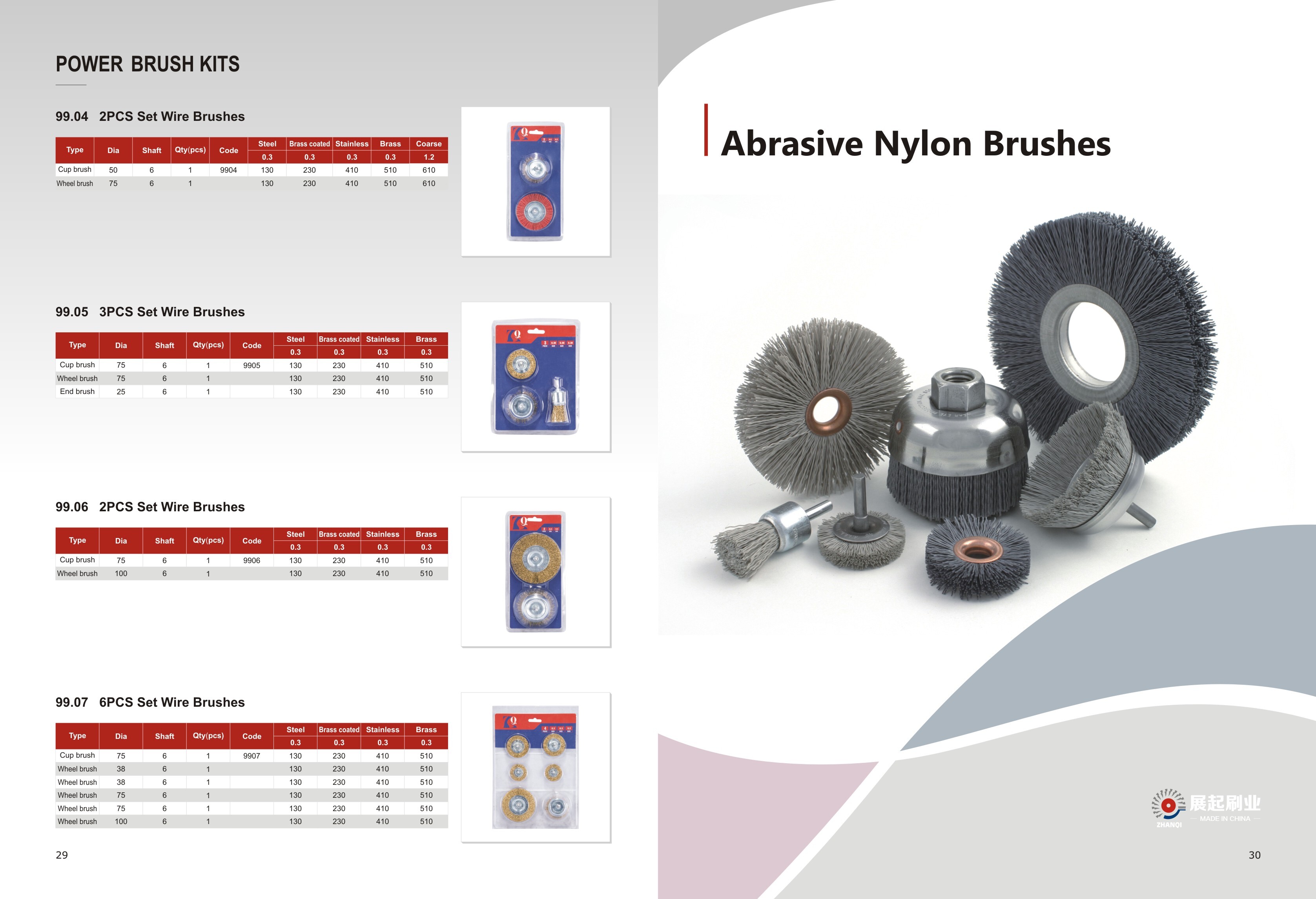 Power Wire Brushes Power Abrasive Nylon Brushes Handle Brushes Friction Brushes