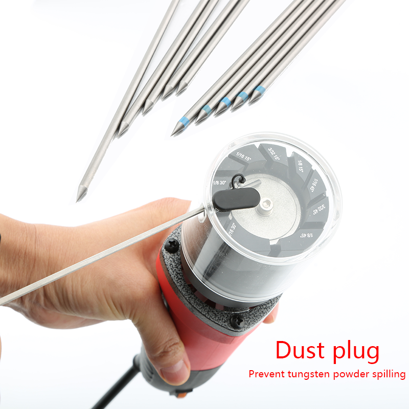 Handheld Tungsten Electrode Grinder 220V Dustproof  Portable Tungsten Sharpener for Electrode 1/8 1/16 3/32 inch 15 30 45 degree Handheld Tungsten Electrode Grinder Handheld Tungsten Electrode Grinder