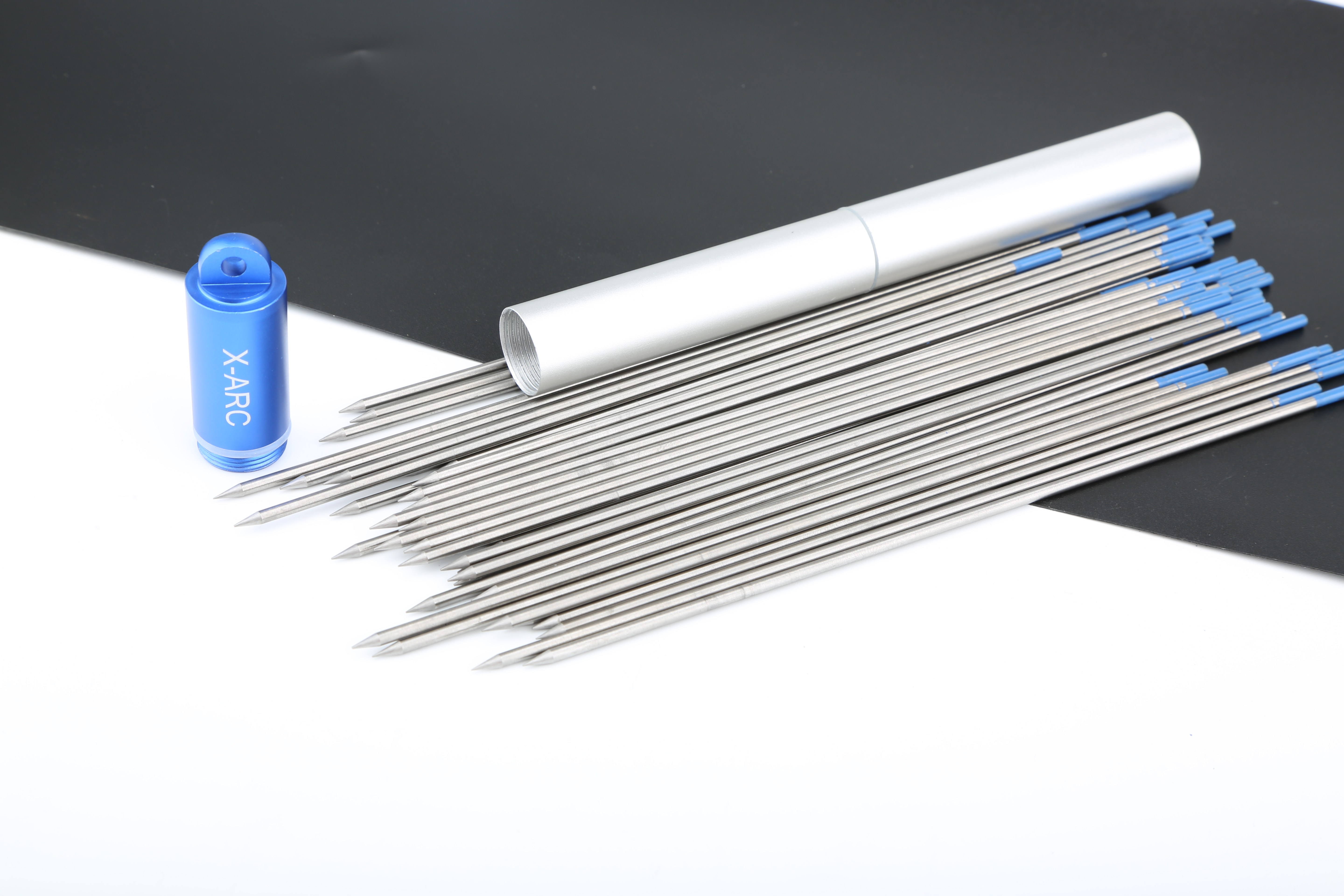 Pre-Sharpened Tungsten Electrodes vertical grain 20PCS Aluminum package WL20 Lanthanated TIG Welding rods 2.4 175 mm 3/32 7 inch Pre-Sharpened Tungsten Electrodes  Pre-Sharpened Tungsten Electrodes