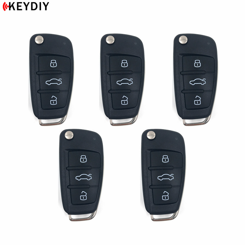 5PCS,B02 Universal B-series KD900 URG 200 Remote Control 3 Button Key A6L Style