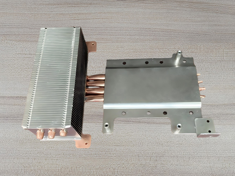 Heatpipe Heat Sink with Copper Heatpipes and Aluminum Zipper Fins