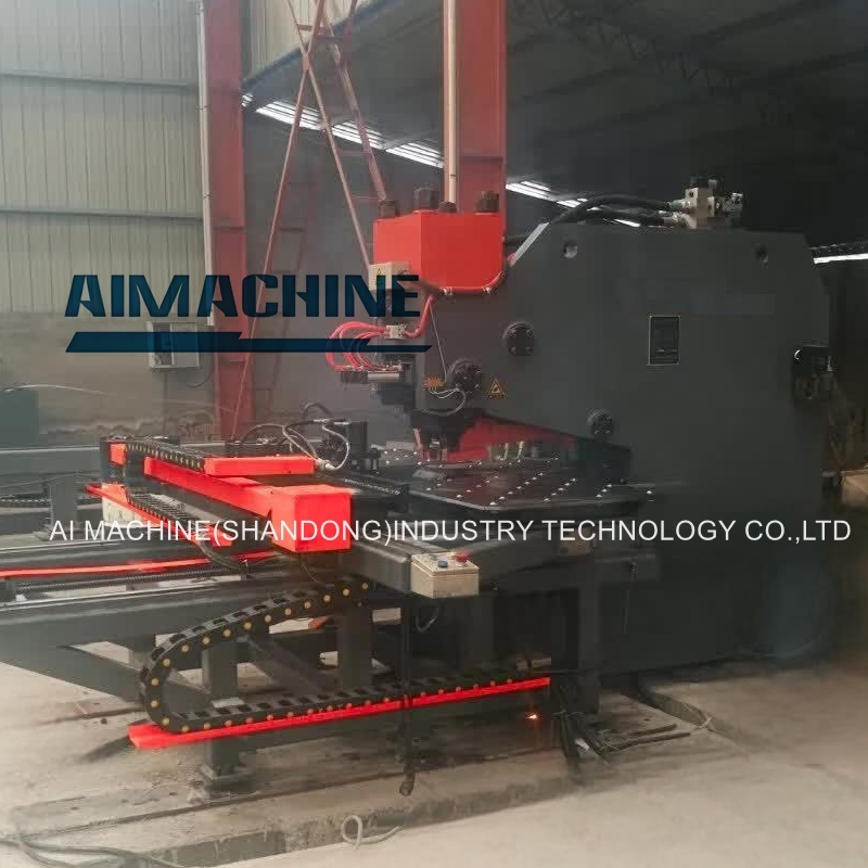 Hydraulic CNC Steel Plate Punching Machine | 1400kN force for 5–30mm steel plates.