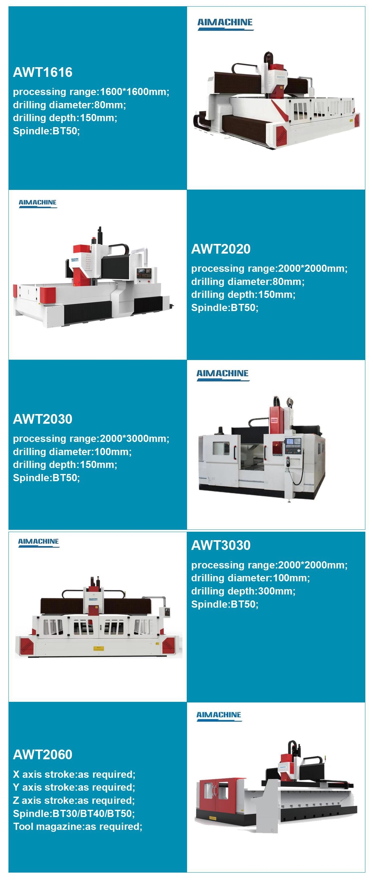 AWT5000 Heavy Duty CNC Tube Sheet Drilling Machine for petrochemical, boiler & wind tower applications