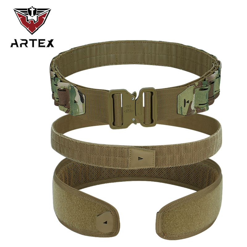 Artex Tactical Belt 3 IN 1 Laser Cut Quick Release Buckle MOLLE Combat ...