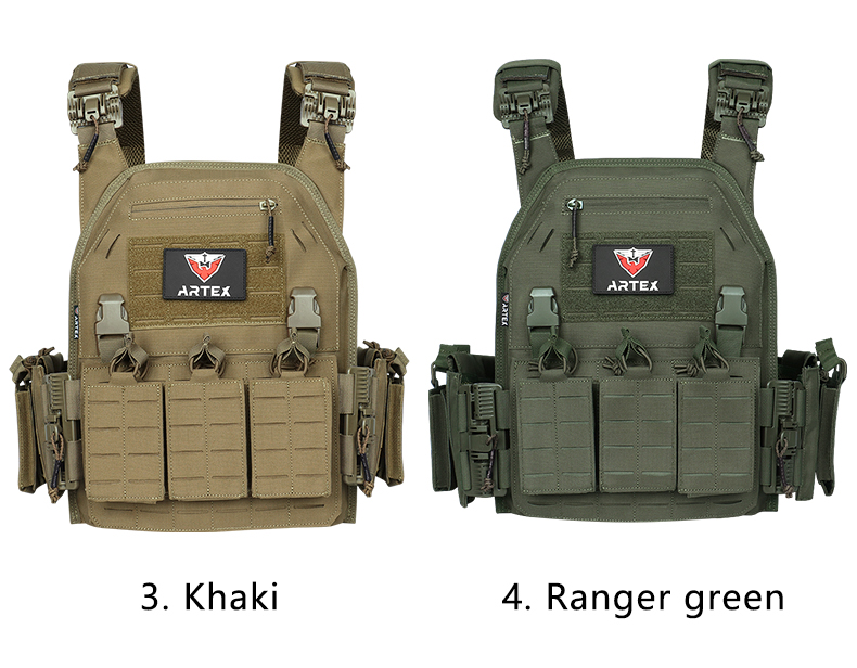 Quick Release Plate Carrier Tactical Vest Military Grade MOLLE Combat Gear Chaleco Tactico Bandolier Laser Cut Vest Artex 