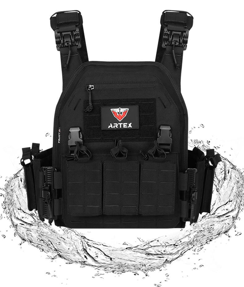Quick Release Plate Carrier Tactical Vest Military Grade MOLLE Combat Gear Chaleco Tactico Bandolier Laser Cut Vest Artex 