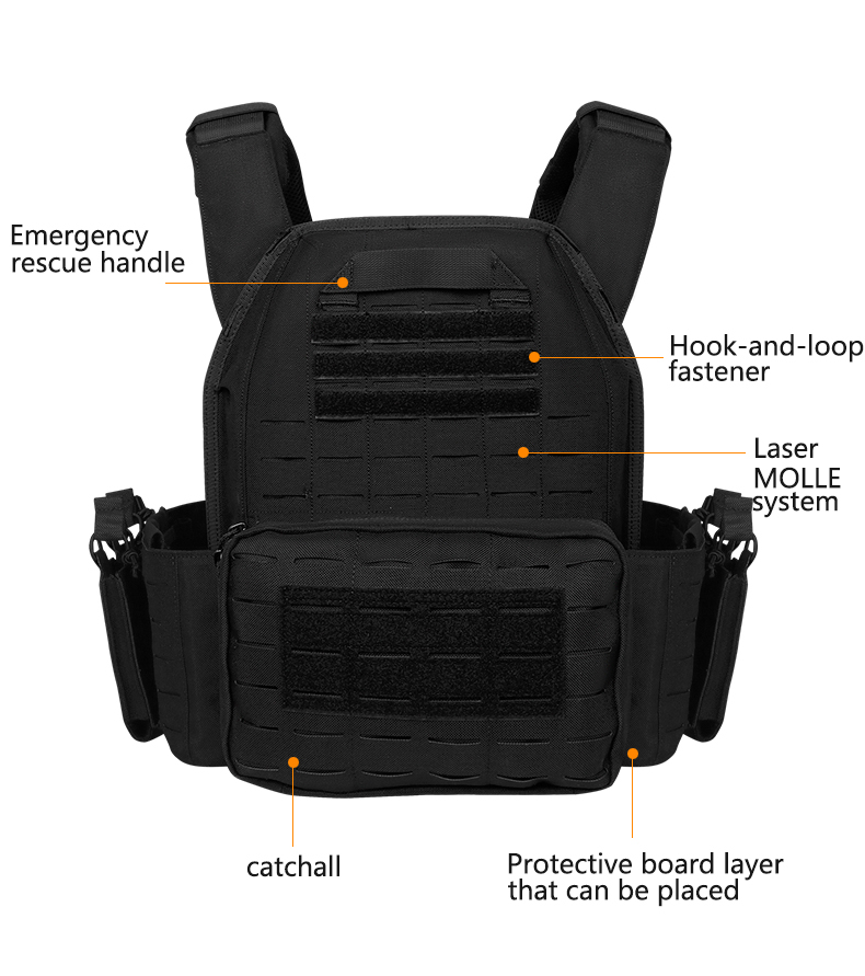Quick Release Plate Carrier Tactical Vest Military Grade MOLLE Combat Gear Chaleco Tactico Bandolier Laser Cut Vest Artex 