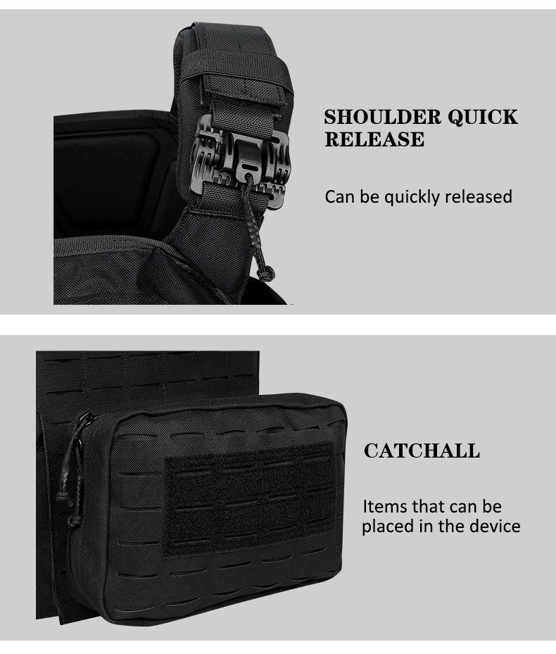 Quick Release Plate Carrier Tactical Vest Military Grade MOLLE Combat Gear Chaleco Tactico Bandolier Laser Cut Vest Artex 