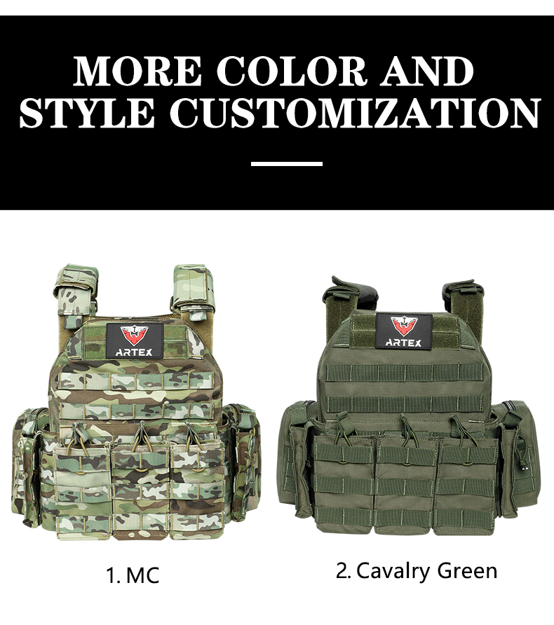 Artex Quick Release Tactical Vest Camo Weighted Vest for Men 1000D Tactical Gear for Outdoor Training Hunting Gaming 