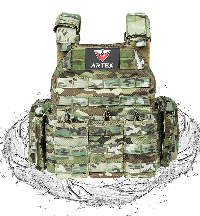 Artex Quick Release Tactical Vest Camo Weighted Vest for Men 1000D Tactical Gear for Outdoor Training Hunting Gaming 
