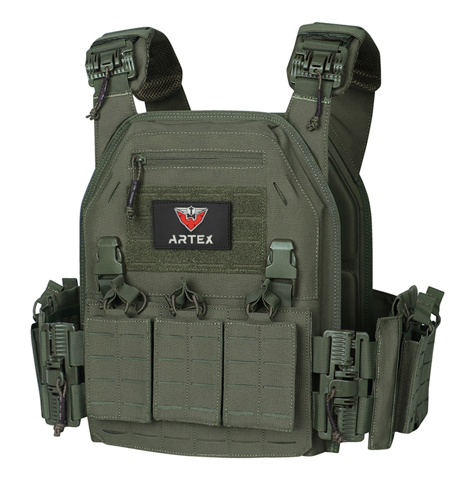 ARTEX Ranger Green Plate Carrier Tactical Vest With Quick Release Security Molle Chaleco Tactico Bandolier Laser Cut Combat Vest 