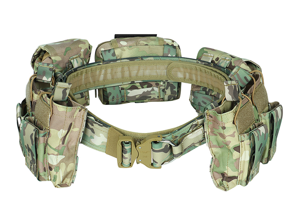 Artex Molle Battle Belt with Accessories Tactical Combat Belt Quick Release Rigger Airsoft Belt Heavy Duty Belts 7 pcs  
