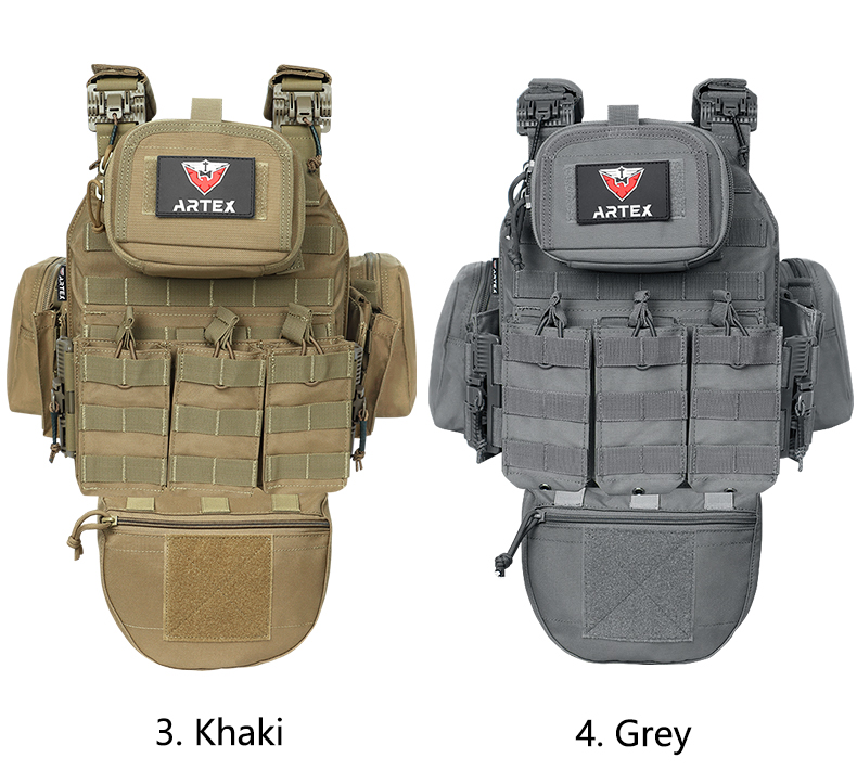 Artex Tactical Training Vest with PALS System Multi Pocket Adjustable Straps Quick-Release Buckle for Hunting  