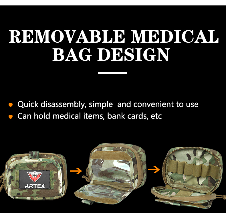 Artex Tactical Training Vest with PALS System Multi Pocket Adjustable Straps Quick-Release Buckle for Hunting  