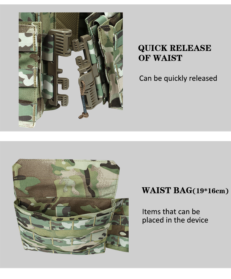 Artex Tactical Training Vest with PALS System Multi Pocket Adjustable Straps Quick-Release Buckle for Hunting  