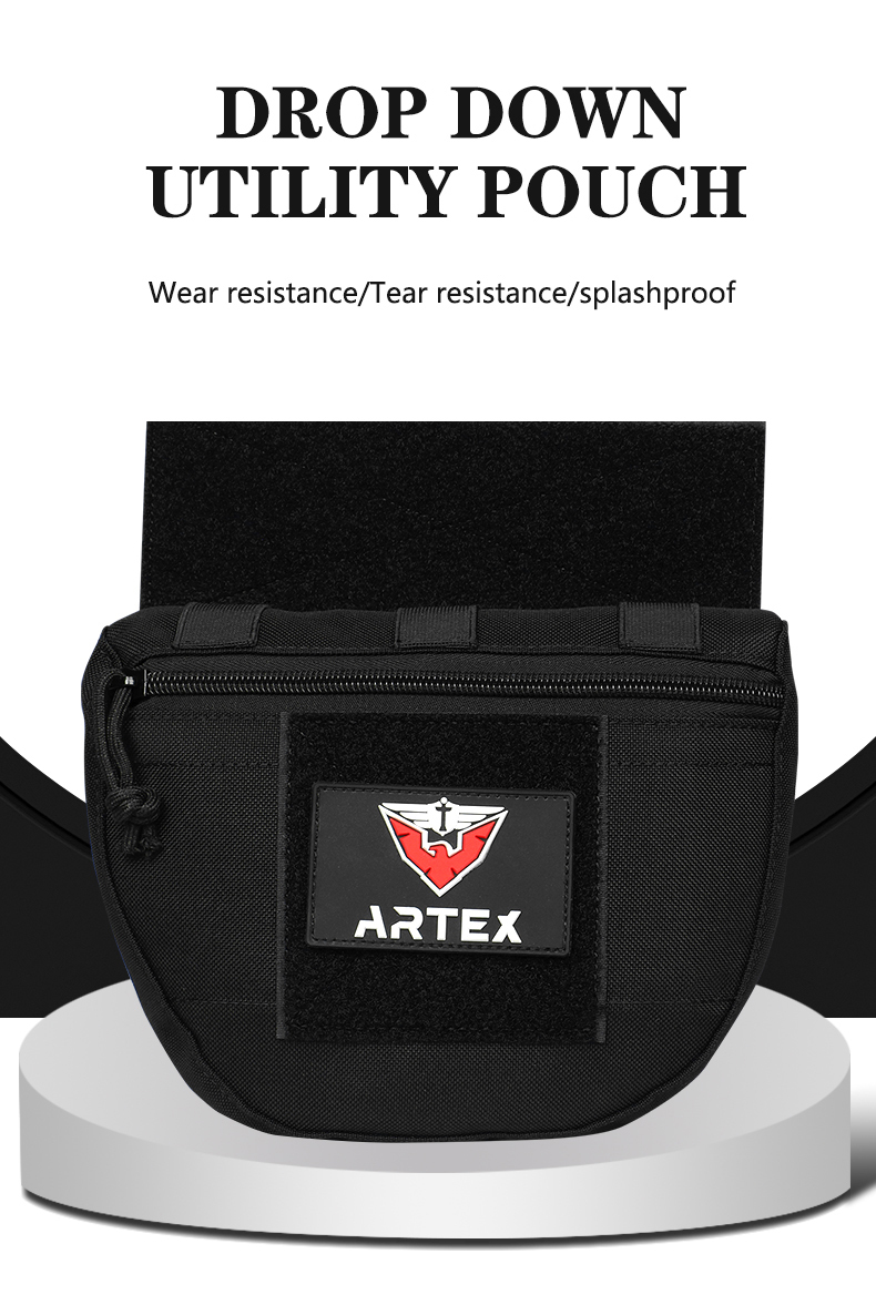wholesale Tactical Molle Chest Rig Drop Dump Pouch Bag For CRM CRX Vest Armor Carrier Storage Hunting Accessories Chest Pouch Lower Belly 