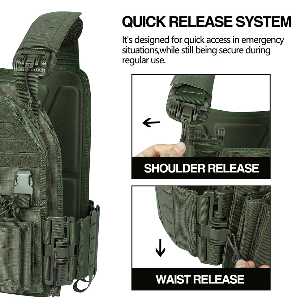Quick Release military Tactical Vest Adjustable Breathable Weighted Outdoor Vest for Training OEM/ODM Support | Wholesale Pricing 
