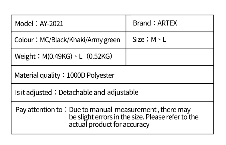 Artex Tactical Belt 3 IN 1 Laser Cut Quick Release Buckle MOLLE Combat Shooting Belt with Inner Belt Back Support Pad 