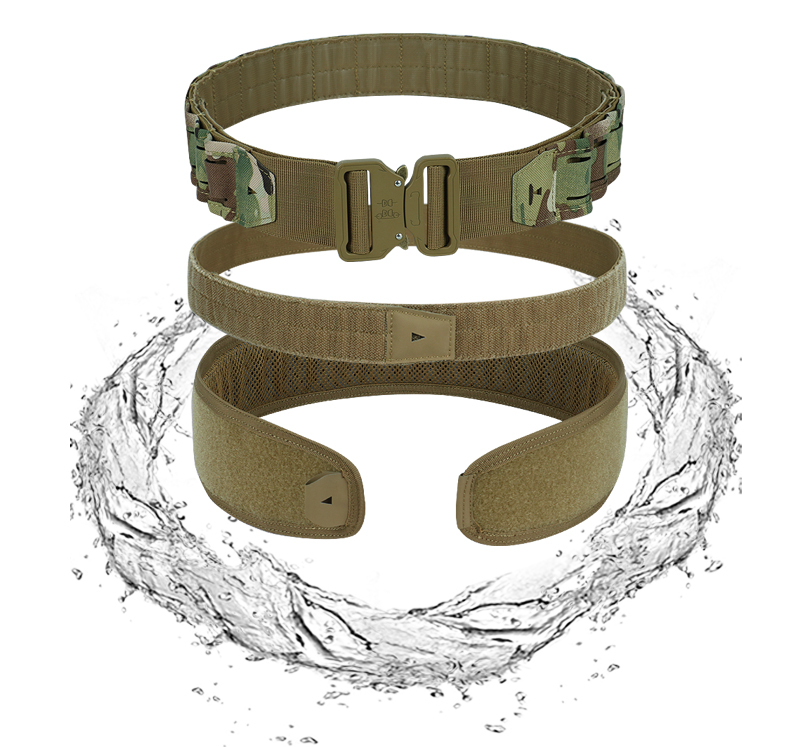 Artex Tactical Belt 3 IN 1 Laser Cut Quick Release Buckle MOLLE Combat Shooting Belt with Inner Belt Back Support Pad 