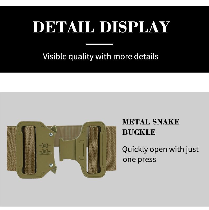 Artex Tactical Belt 3 IN 1 Laser Cut Quick Release Buckle MOLLE Combat Shooting Belt with Inner Belt Back Support Pad 
