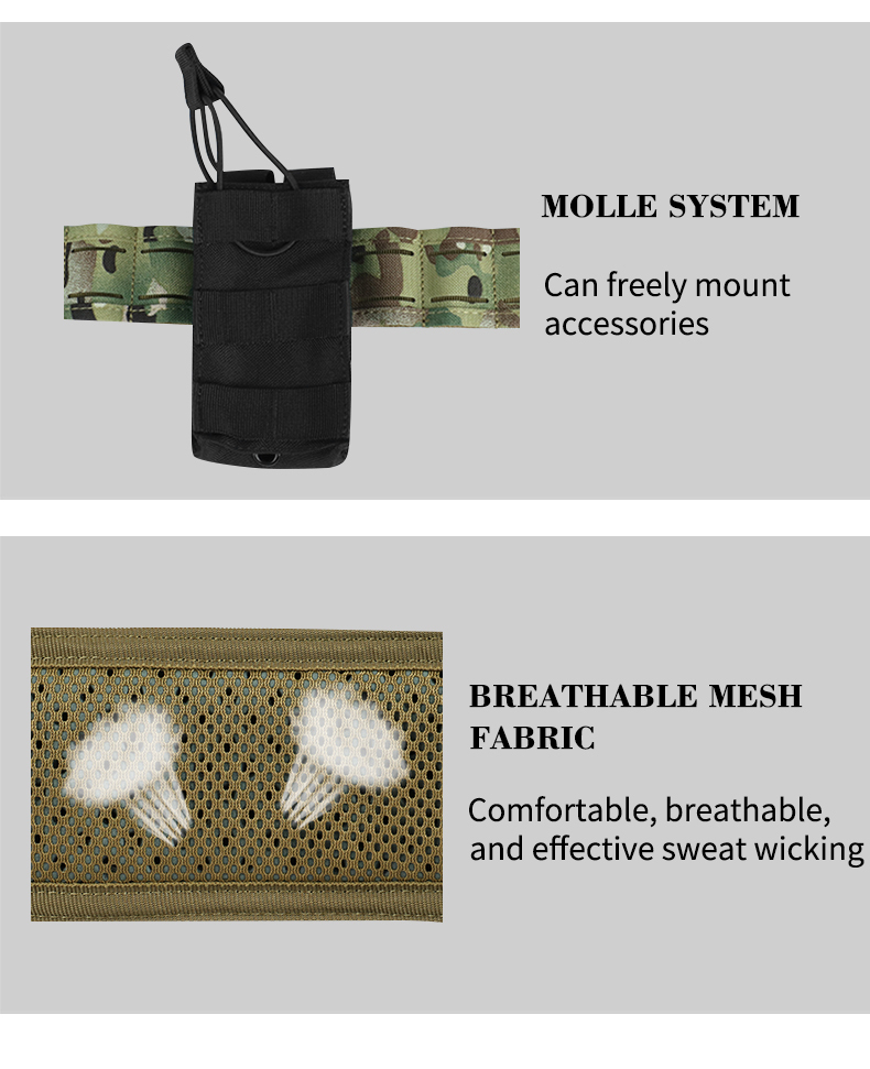 Artex Tactical Belt 3 IN 1 Laser Cut Quick Release Buckle MOLLE Combat Shooting Belt with Inner Belt Back Support Pad 