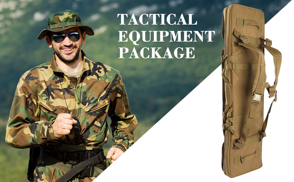 ARTEX 36" 42" 46" Soft Rifle Case Tactical Double Long Gun Bag with Lockable Zipper and Backpack Strap Rifle Backpack Rifle Bag Gun Case for Outdoor Hunting Shooting Range 