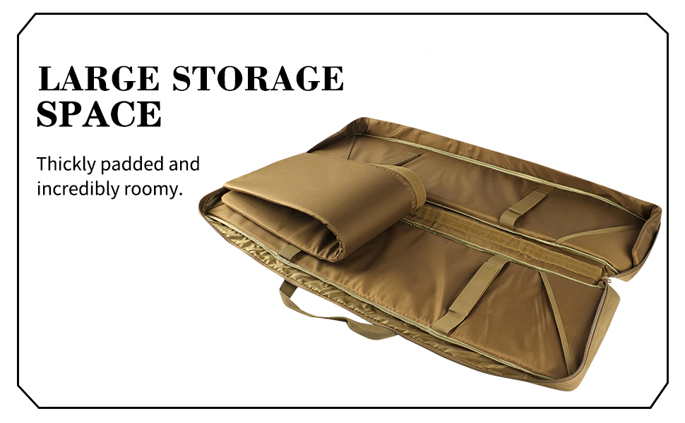 ARTEX 36" 42" 46" Soft Rifle Case Tactical Double Long Gun Bag with Lockable Zipper and Backpack Strap Rifle Backpack Rifle Bag Gun Case for Outdoor Hunting Shooting Range 