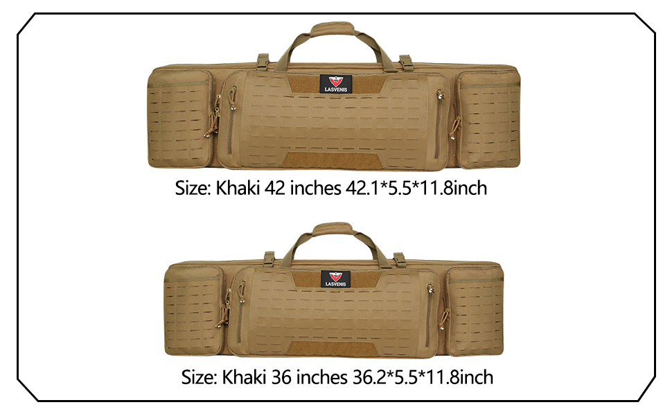 ARTEX 36" 42" 46" Soft Rifle Case Tactical Double Long Gun Bag with Lockable Zipper and Backpack Strap Rifle Backpack Rifle Bag Gun Case for Outdoor Hunting Shooting Range 