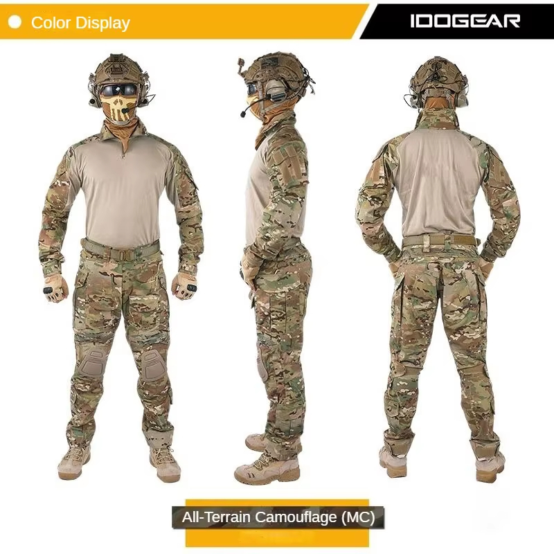 Custom G3 Camouflage Tactical Clothing Shirt Pants Frog Suit Battle Uniform Camo Tactical Uniform With Knee Pads 
