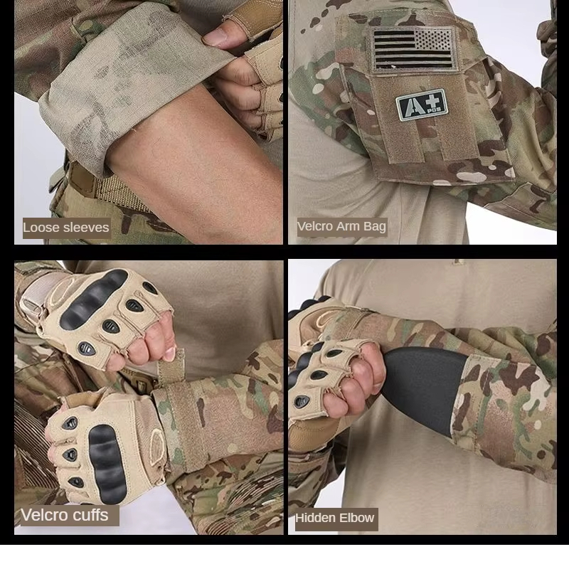 Custom G3 Camouflage Tactical Clothing Shirt Pants Frog Suit Battle Uniform Camo Tactical Uniform With Knee Pads 