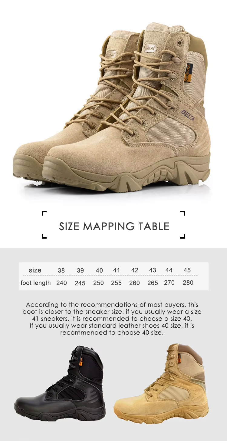 Artex Genuine Leather Deltaa Tactical Boots for Mens Shoes Desert Outdoor Sport Hiking Combat Botas Climbing Tactical Boots 