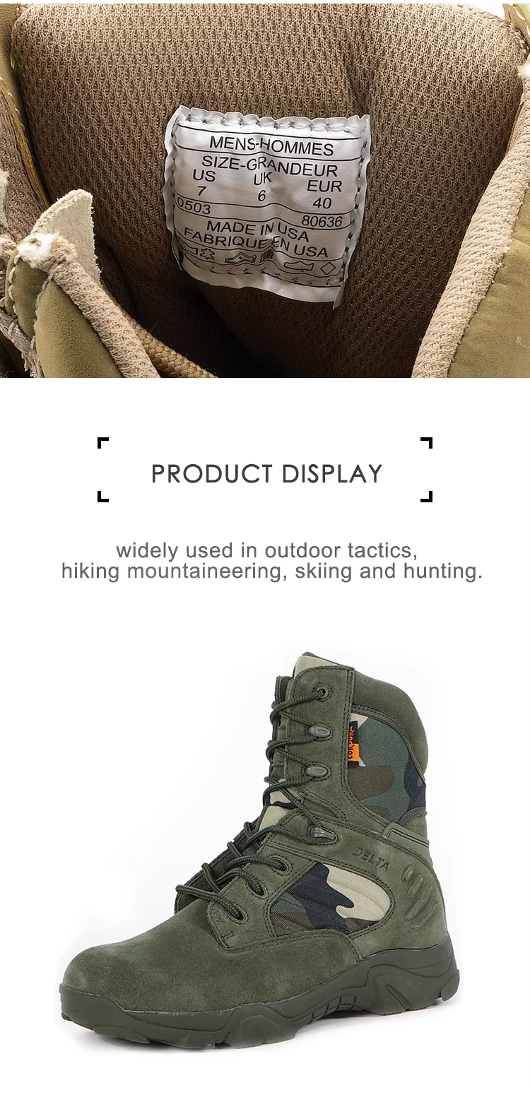 Artex Genuine Leather Deltaa Tactical Boots for Mens Shoes Desert Outdoor Sport Hiking Combat Botas Climbing Tactical Boots 