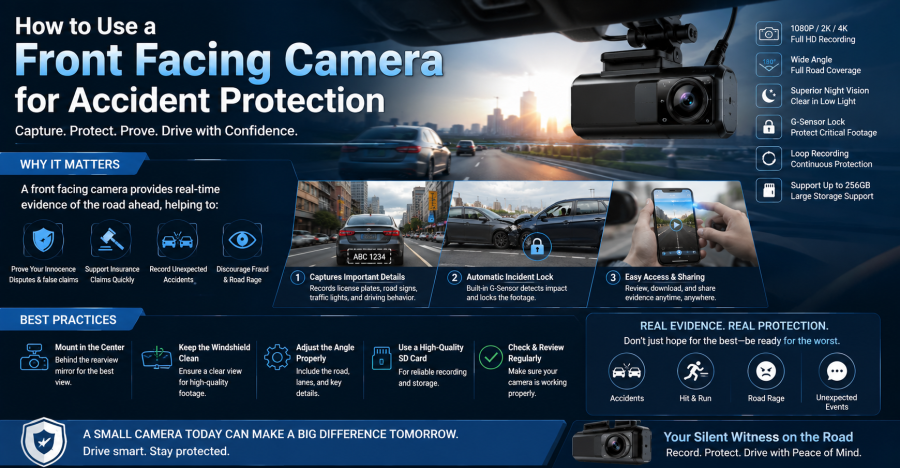 How to Use a Front Facing Camera for Accident Protection