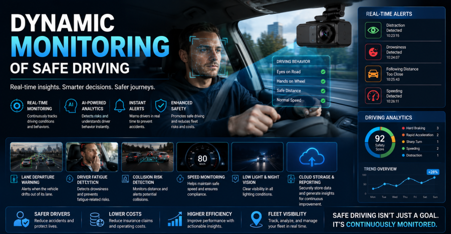 Dynamic monitoring of safe driving