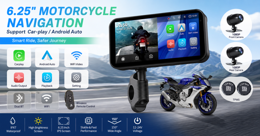 6.25" Motorcycle Navigation: Your Ultimate Co-Pilot on Two Wheels