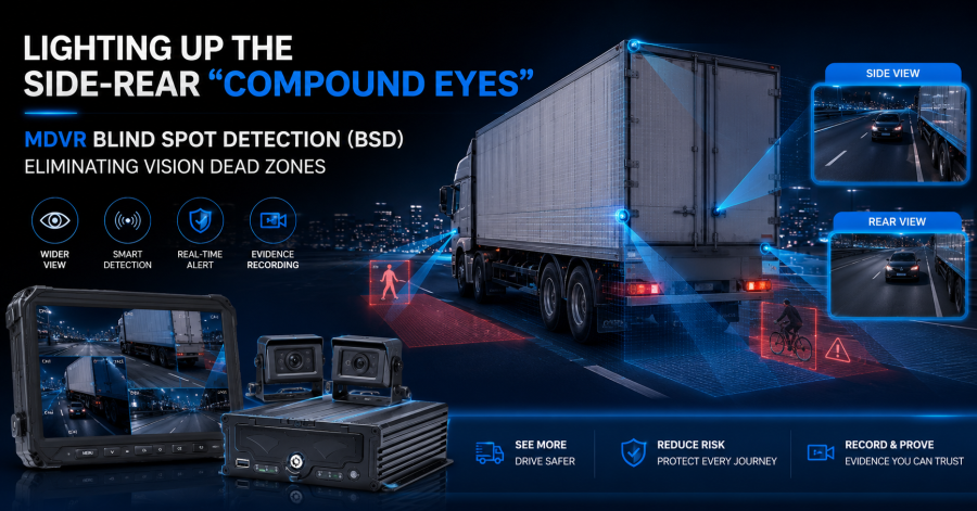 Lighting Up the Side-Rear “Compound Eyes”: MDVR Blind Spot Detection (BSD), Eliminating Vision Dead Zones